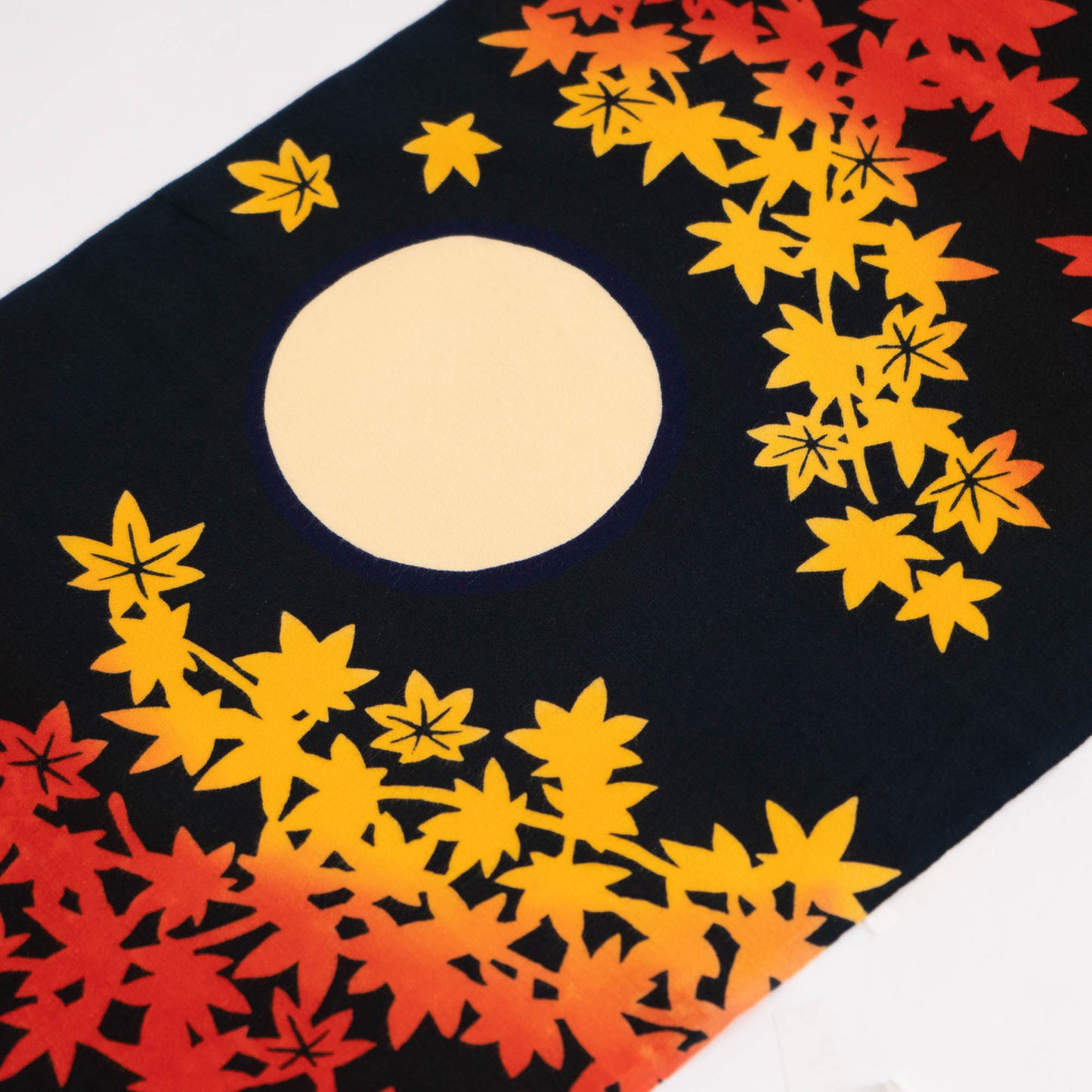 Autumn leaves on a moonlit