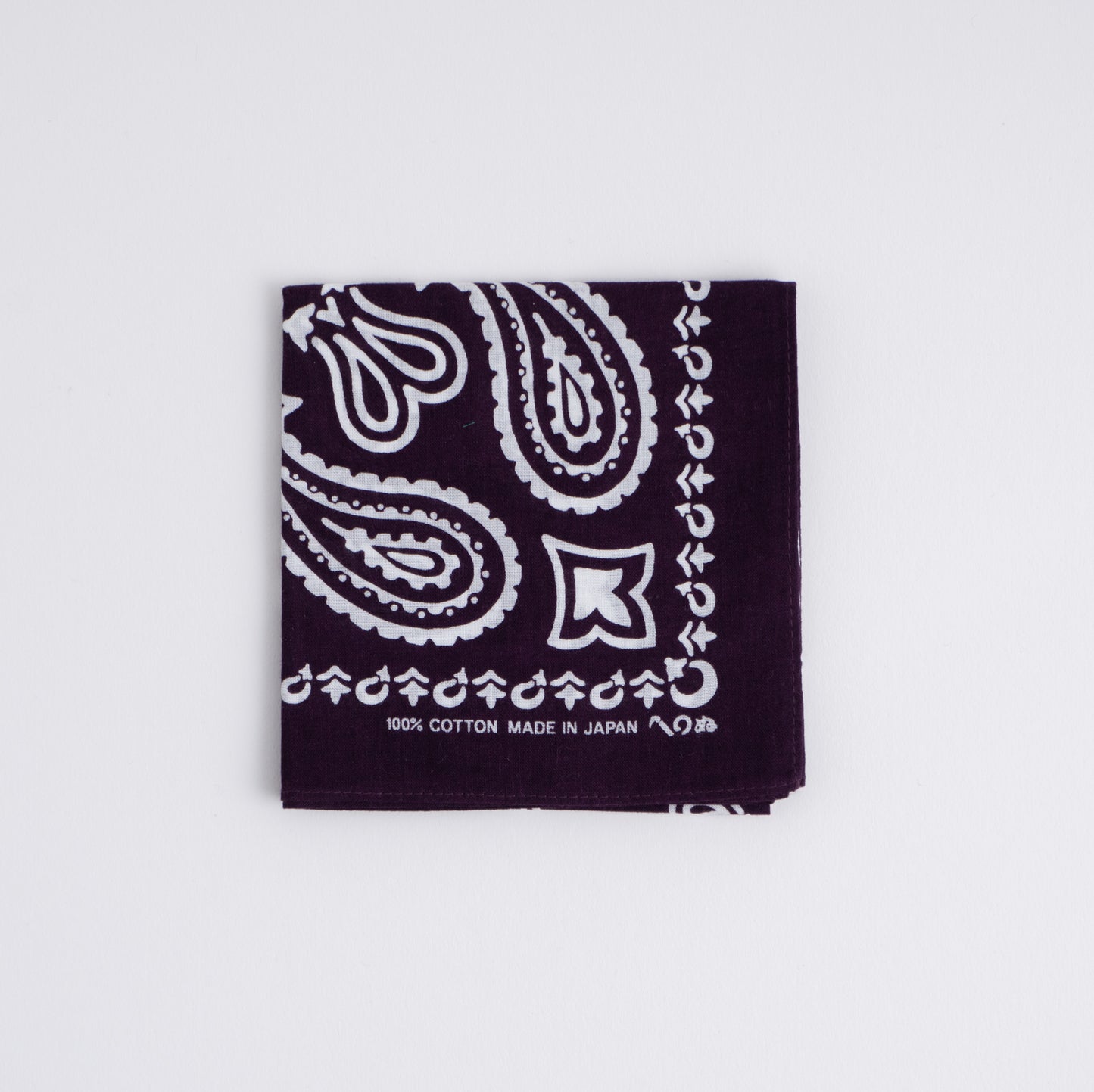 Japanese Classic Pattern Bandana Eggplant Dusky purple