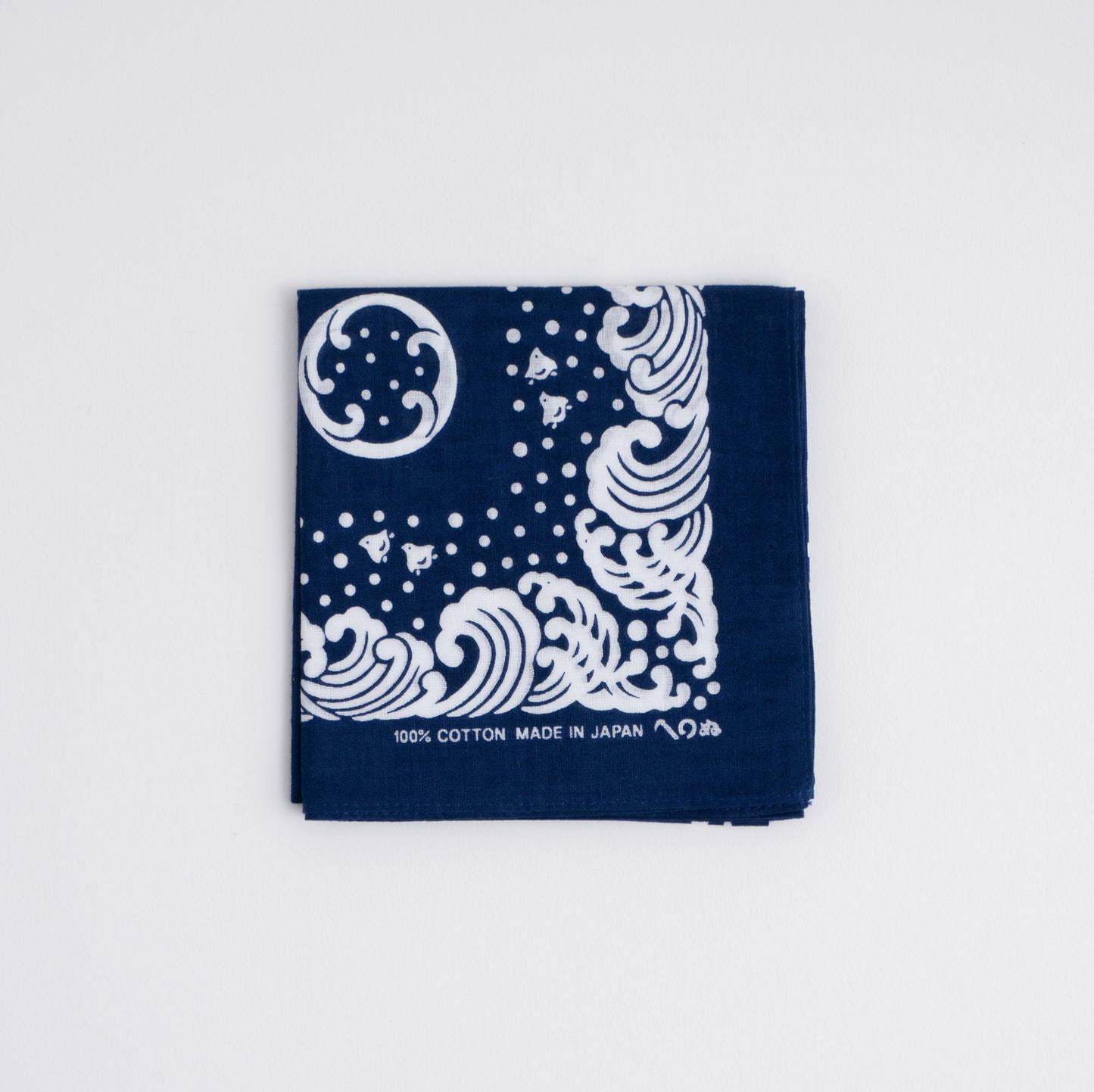 Japanese Classic Pattern Bandana Sea Dark indigo
