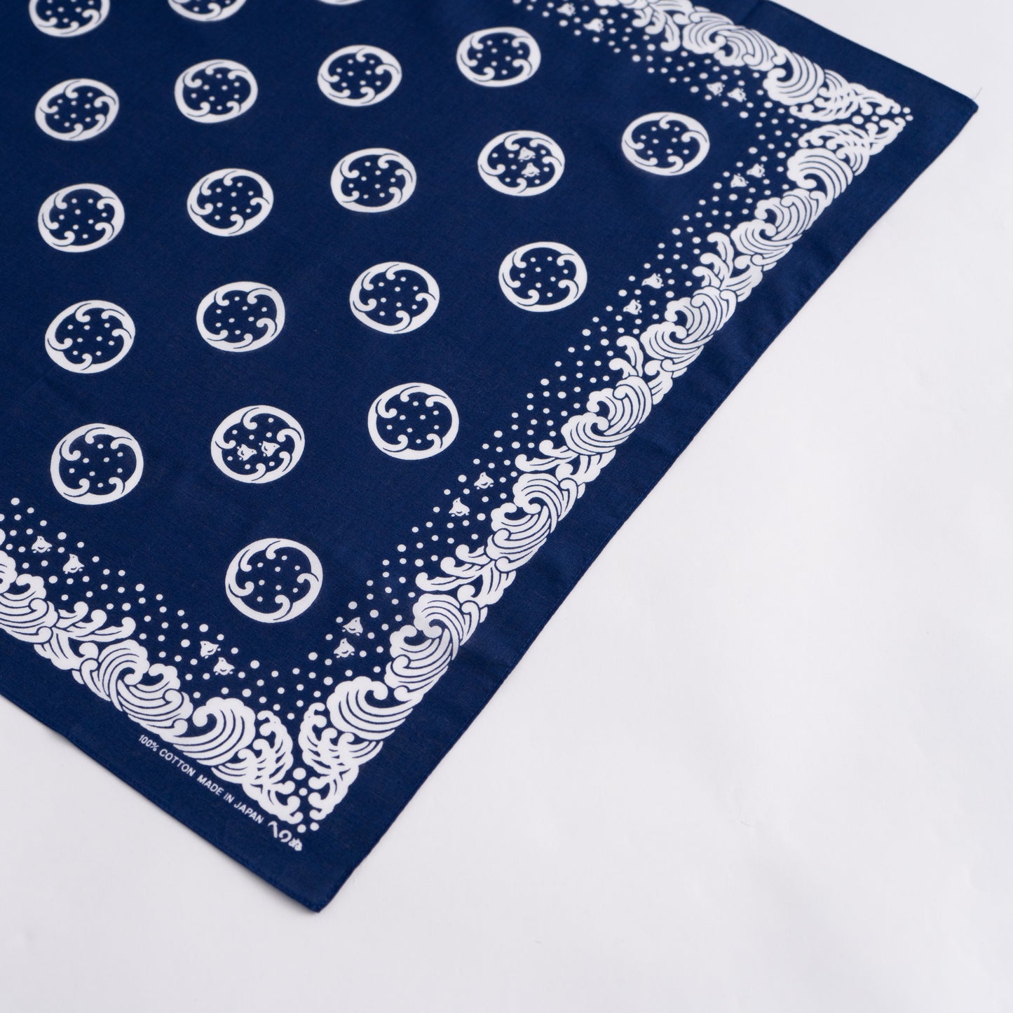 Japanese Classic Pattern Bandana Sea Dark indigo