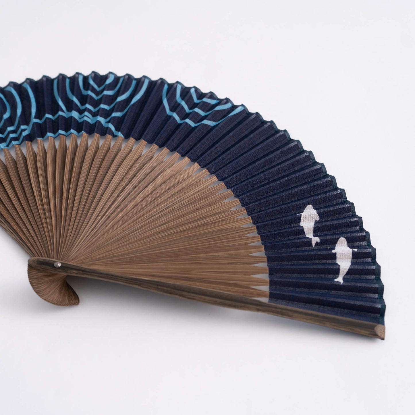 Calm and Deep Sensu Set Ayu Fish Swimming in Dark Blue