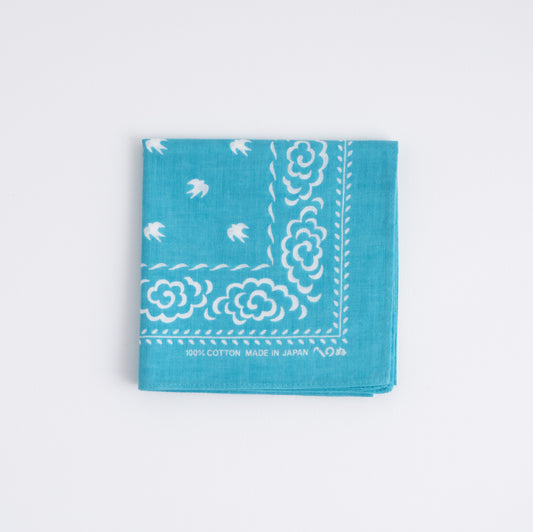 Japanese Classic Pattern Bandana Flying clouds Sky Blue