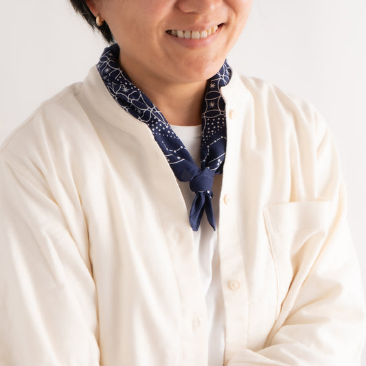 Japanese Classic Pattern Bandana Star Deep indig
