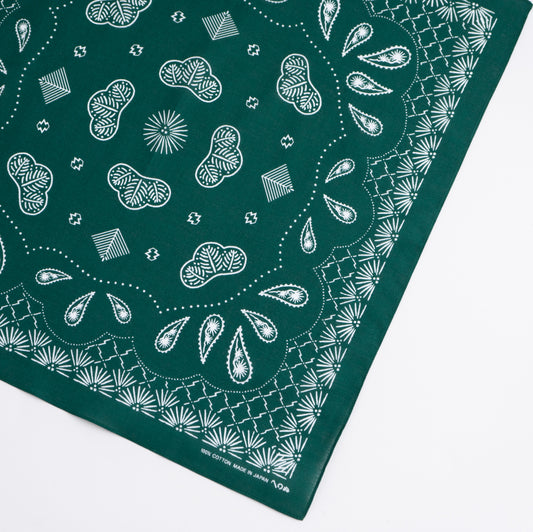 Japanese Classic Pattern Bandana Pine needle Ever green