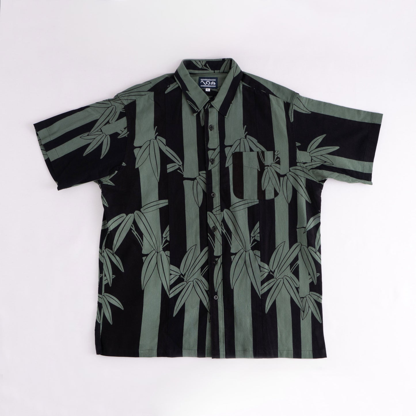 Tenugui Sarashi Shirt Bamboo Sumi Black