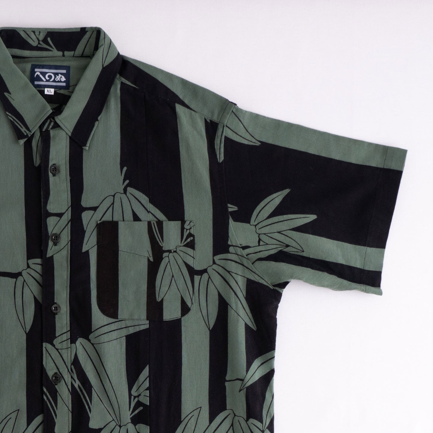 Tenugui Sarashi Shirt Bamboo Sumi Black