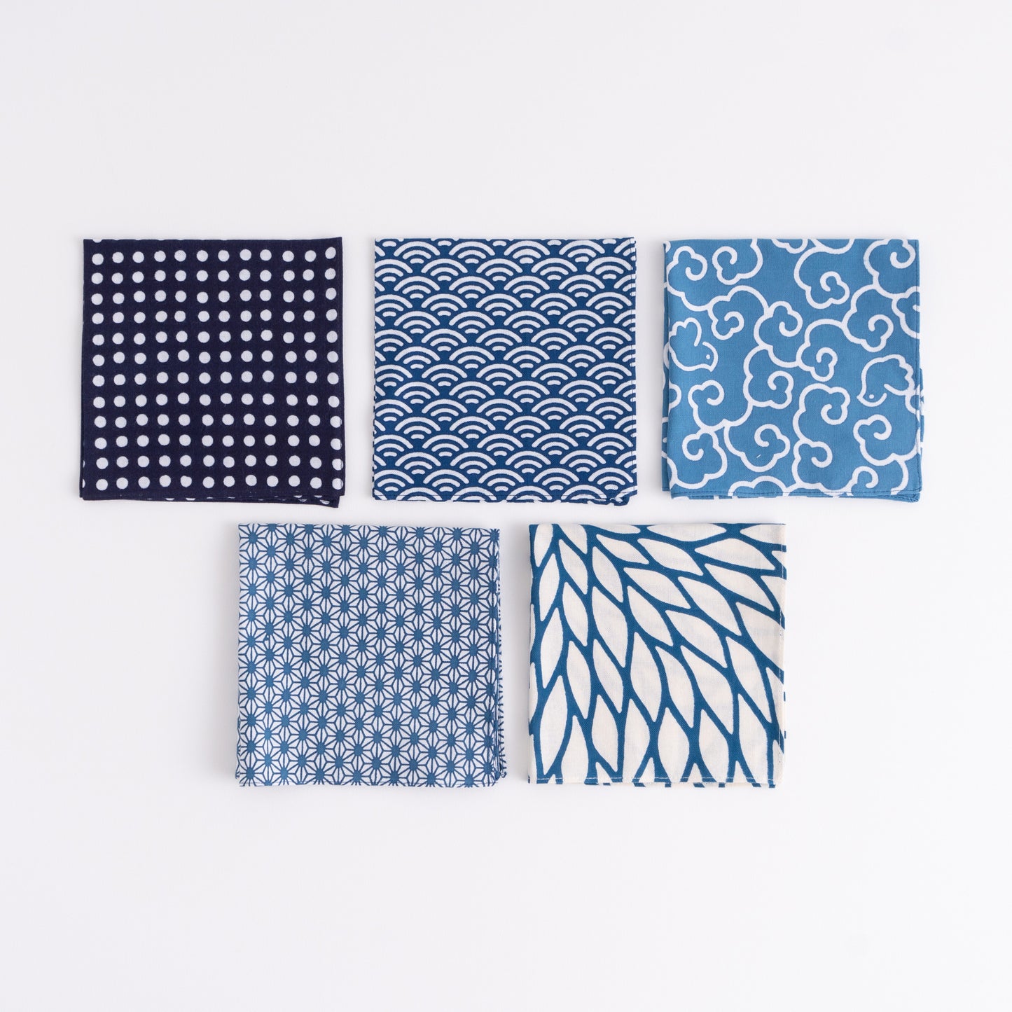Cocktail Napkins 5-Piece Set Blue
