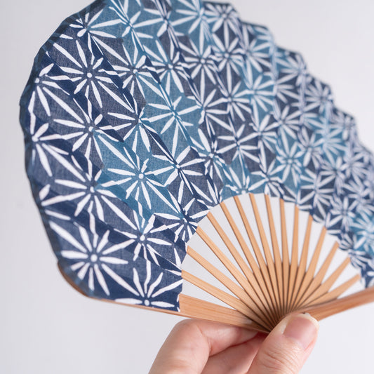 Mangetsu Sensu Set Hemp Leaf Kiriko