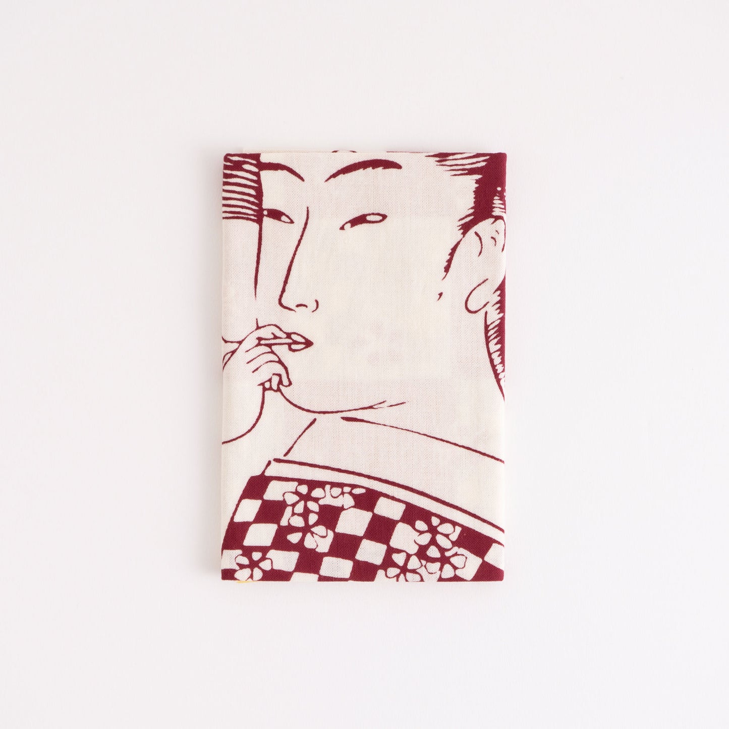 Young Lady Blowing on a Poppin TENUGUI