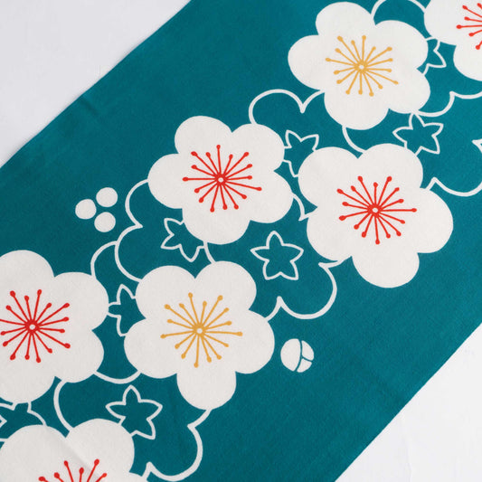 Sunshine and Shadow Ume Blossoms TENUGUI