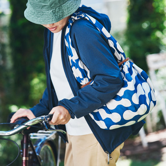 Gourds Navy FUROSHIKI (Cotton Wrapping Cloth) Large