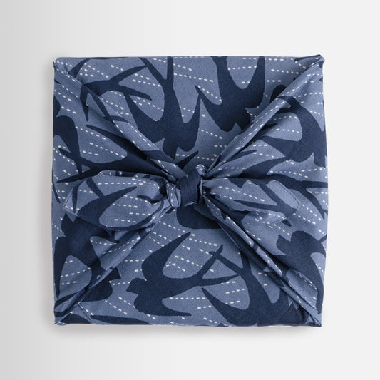 Swallows Cotton Wrapping Cloth (FUROSHIKI) FUWARI Large