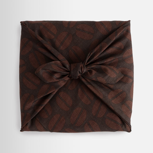 Coffee Beans Cotton Wrapping Cloth (FUROSHIKI) FUWARI Large