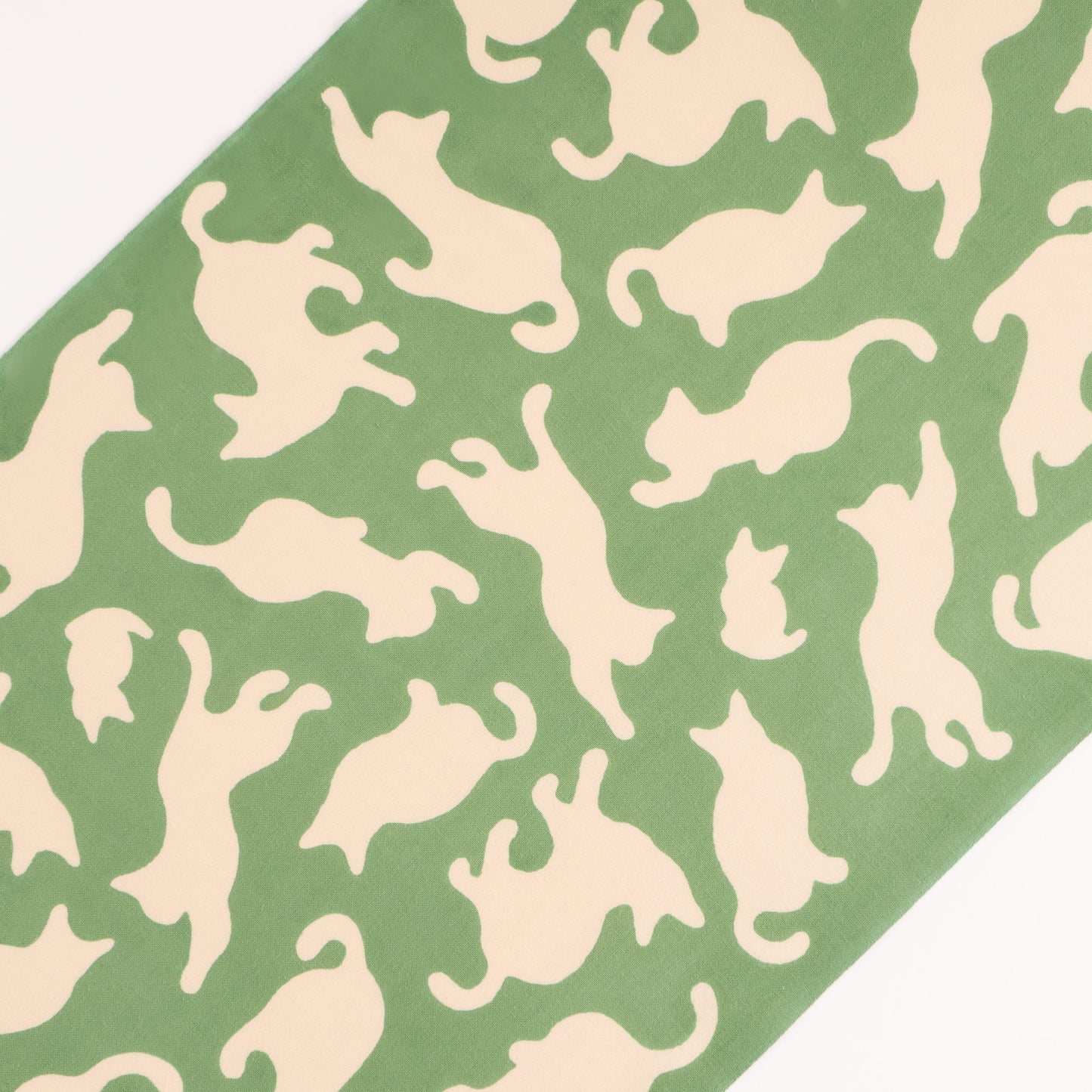 Cat Pattern Grass Green