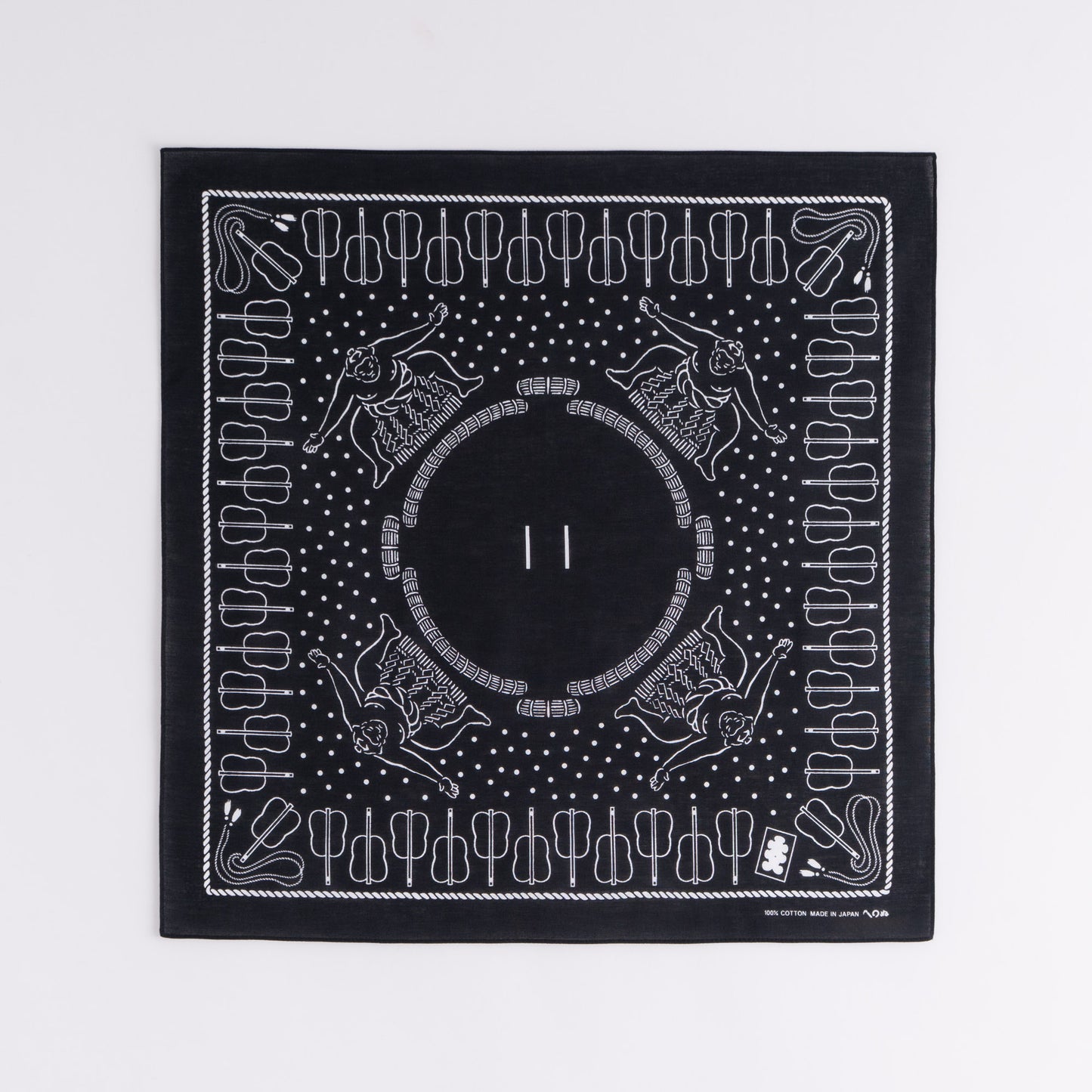Japanese Classic Pattern Bandana Sumo Black