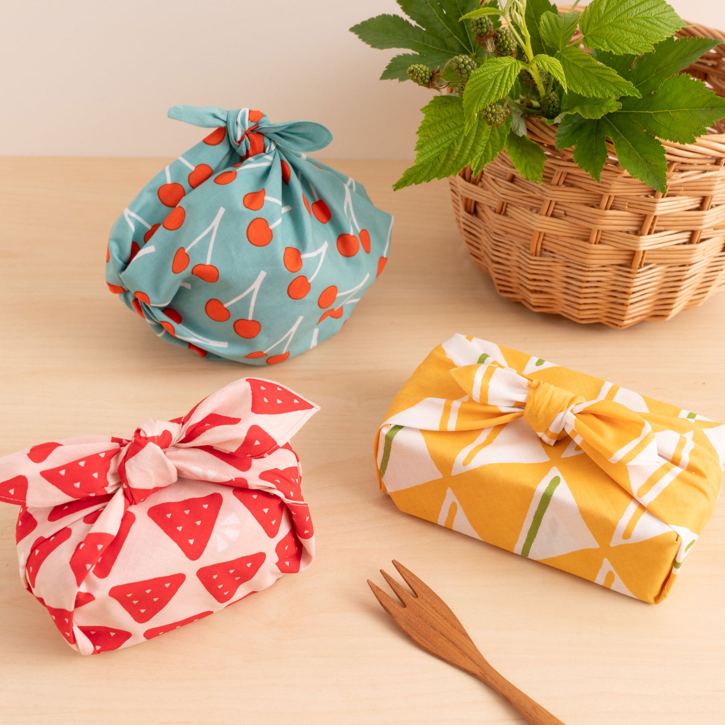 FUROSHIKI (Cotton Wrapping Cloth) Small Cherry