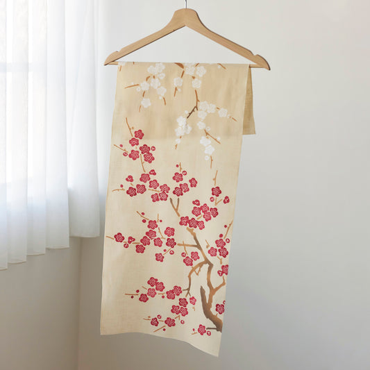 Plum Trees Koh-Haku-Bai TENUGUI