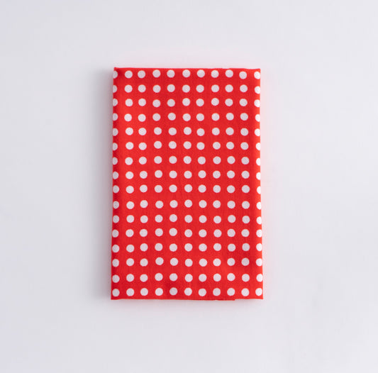 Dots Red Ingrain Mameshibori