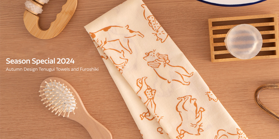 Season Special 2024 : Autumn Design Tenugui Towels and Furoshiki