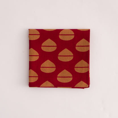 FUROSHIKI (Cotton Wrapping Cloth) Small Chestnut