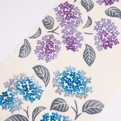 Hydrangea Purple and Blue TENUGUI