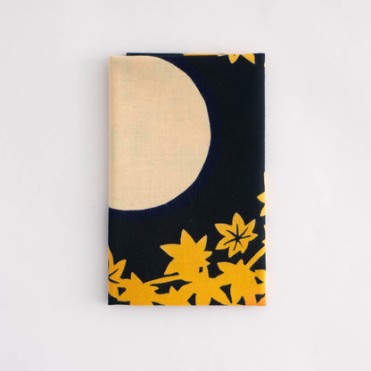 Autumn leaves on a moonlit