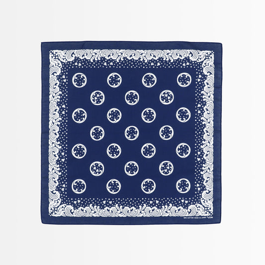 Japanese Classic Pattern Bandana Sea Dark indigo