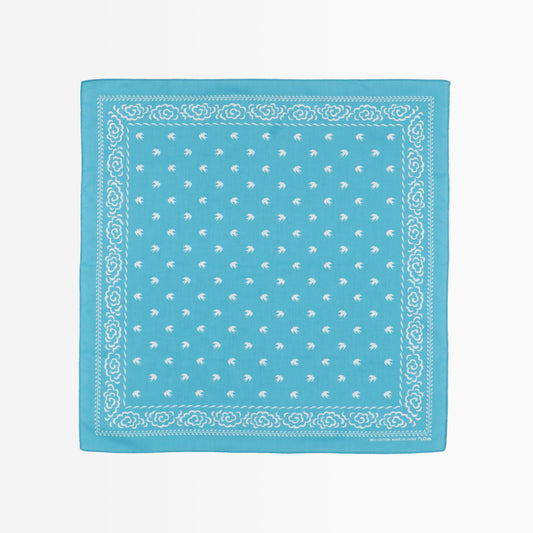 Japanese Classic Pattern Bandana Flying clouds Sky Blue