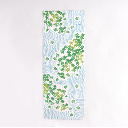 Blue Autumn Leaves TENUGUI