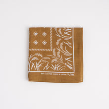 Load image into Gallery viewer, Japanese Classic Pattern Bandana Inaho Rice Golden brown
