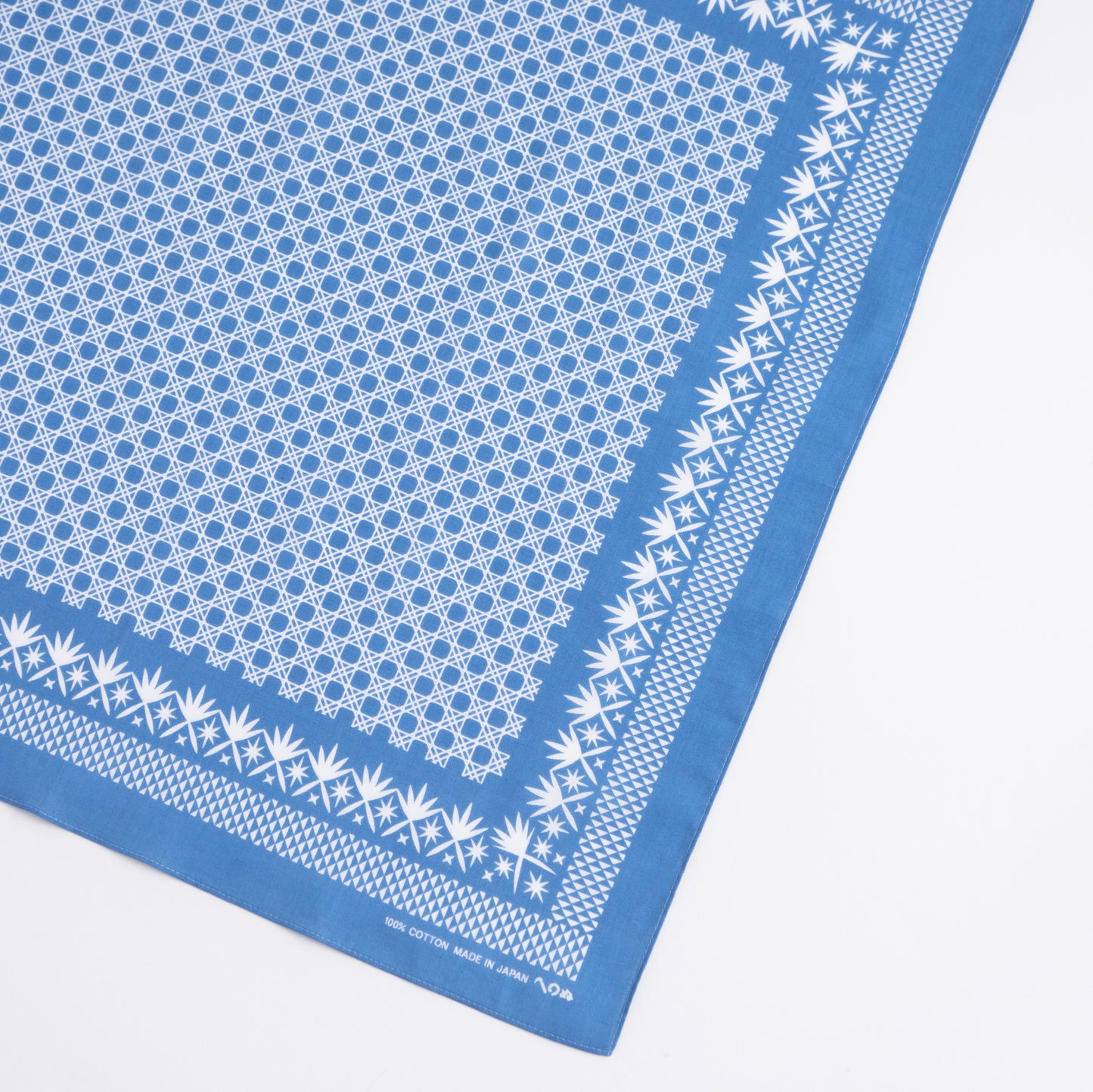 Japanese Classic Pattern Bandana Cut Glass Kiriko Gunjo Blue