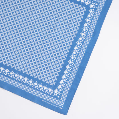 Japanese Classic Pattern Bandana Cut Glass Kiriko Gunjo Blue