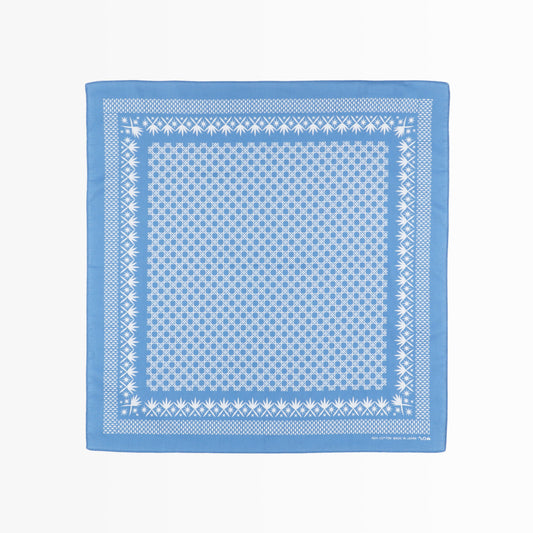 Japanese Classic Pattern Bandana Cut Glass Kiriko Gunjo Blue