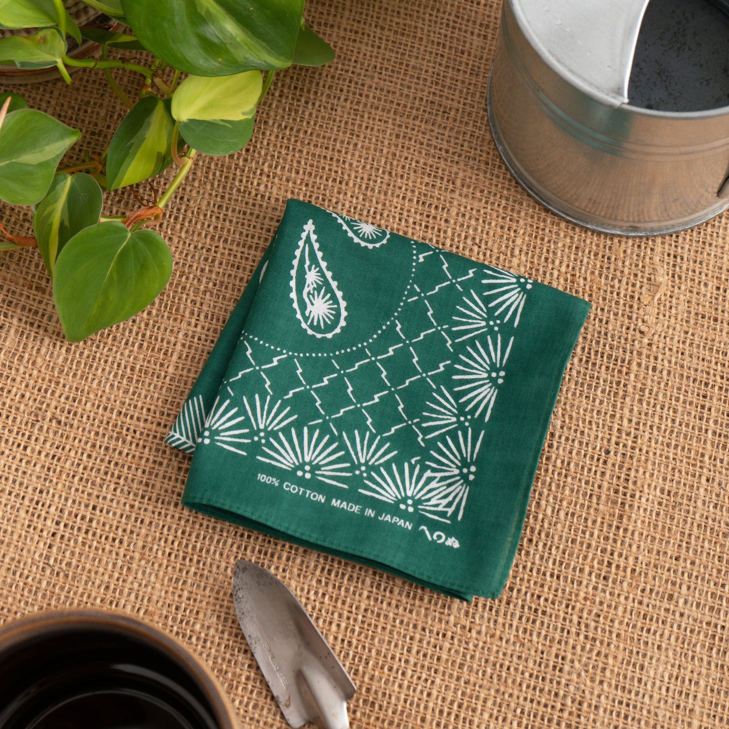 Japanese Classic Pattern Bandana Pine needle Ever green