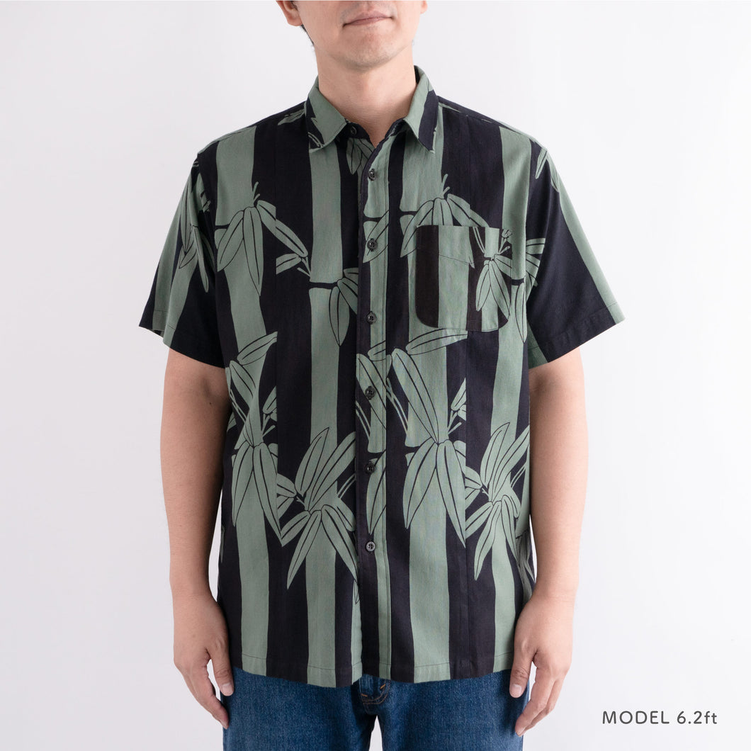 Tenugui Sarashi Shirt Bamboo Sumi Black