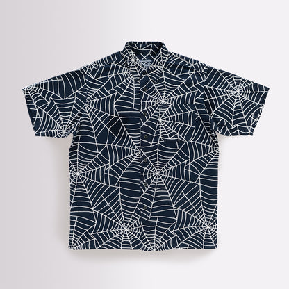 Tenugui Sarashi Shirt Spiderweb Sumi Black