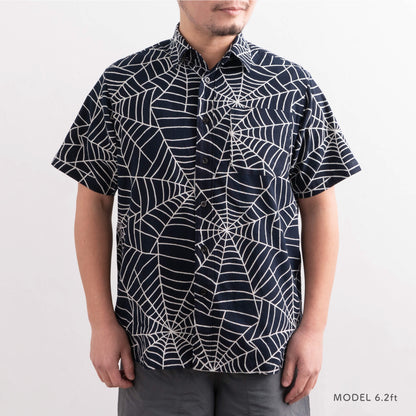 Tenugui Sarashi Shirt Spiderweb Sumi Black