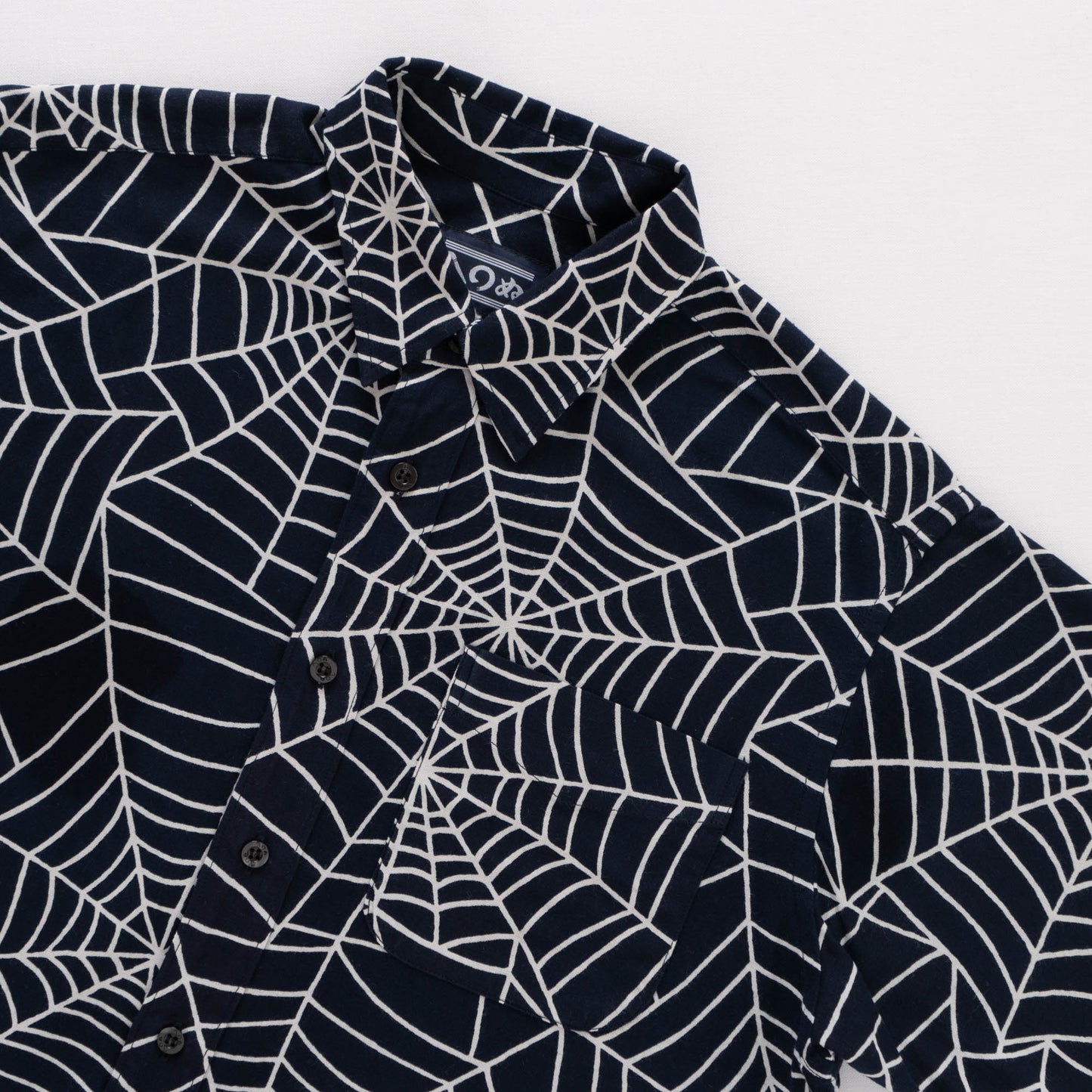 Tenugui Sarashi Shirt Spiderweb Sumi Black