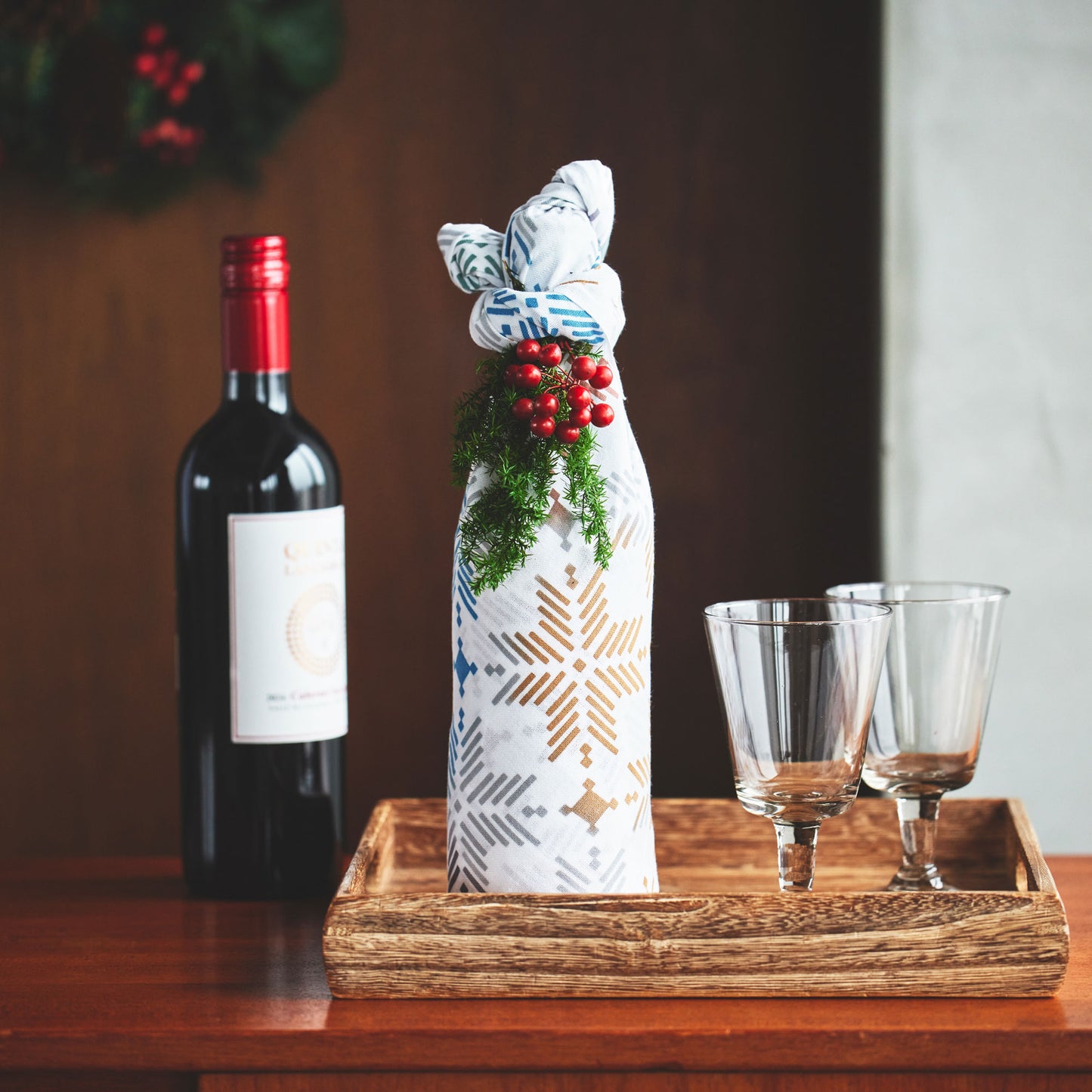 Quilted Snow Pattern TENUGUI