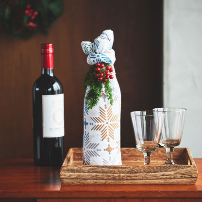 Quilted Snow Pattern TENUGUI