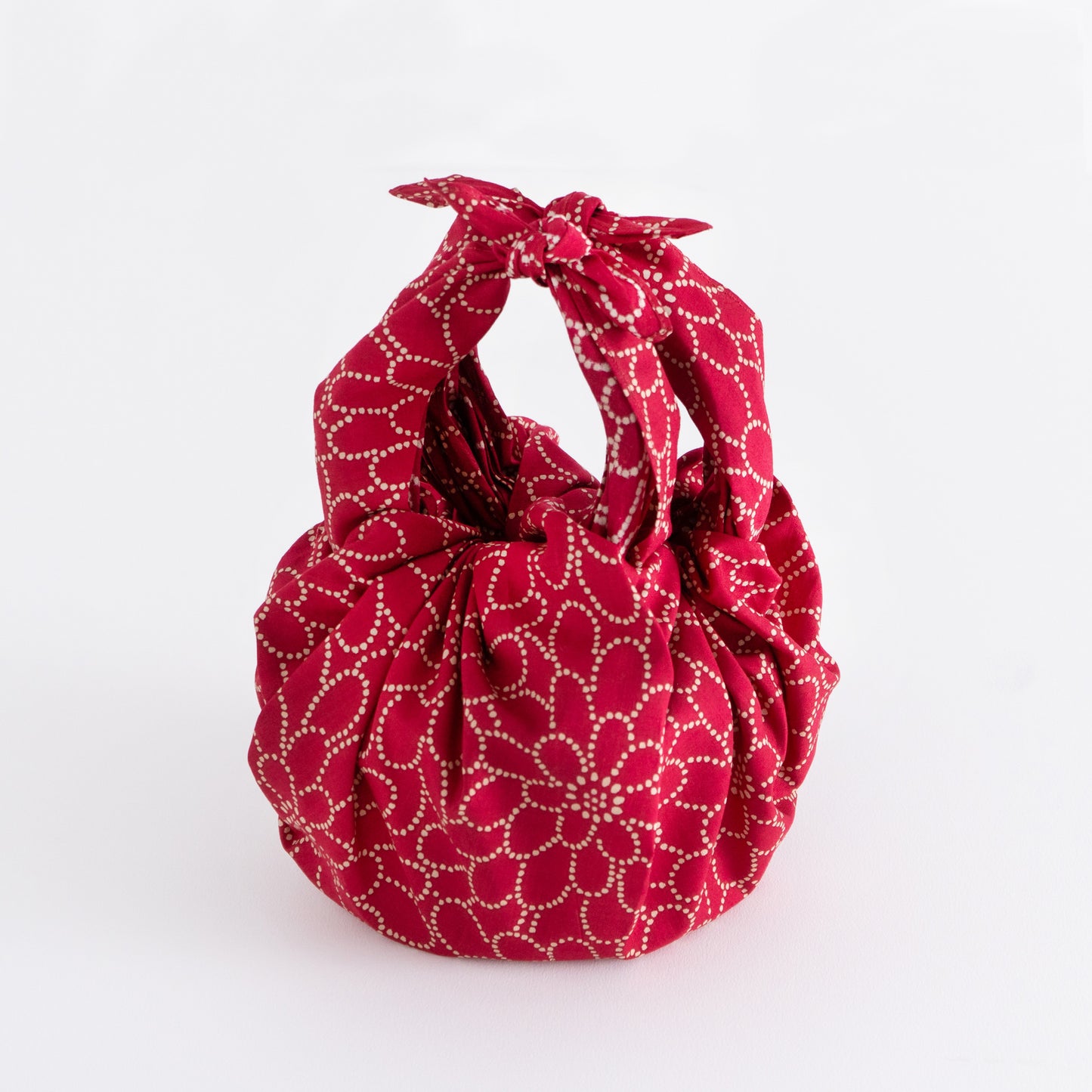 Chrysanthemum-Deep Red　 Cotton Wrapping Cloth (FUROSHIKI) Medium