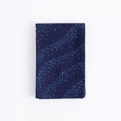 Ripple-Indigo Cotton Wrapping Cloth (FUROSHIKI) Medium