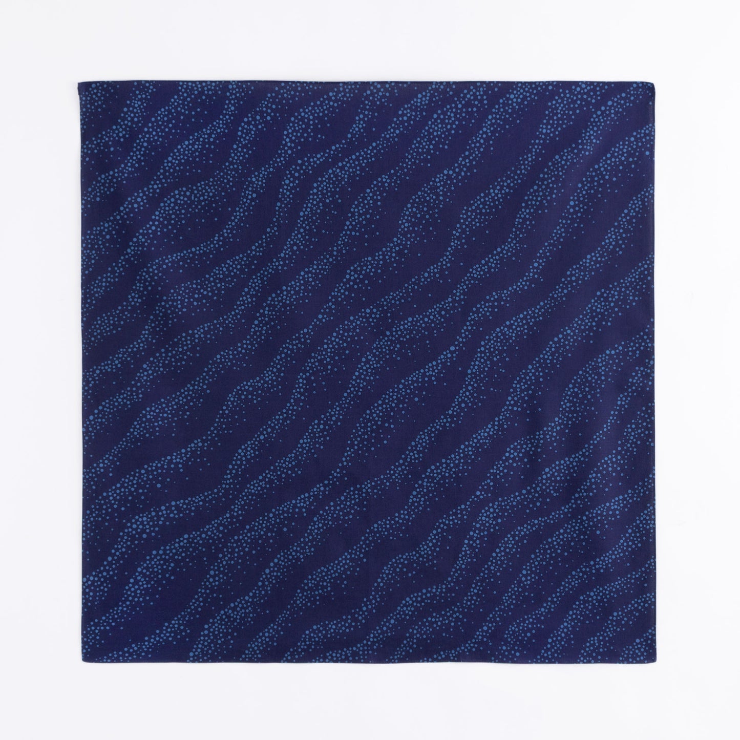 Ripple-Indigo Cotton Wrapping Cloth (FUROSHIKI) Medium