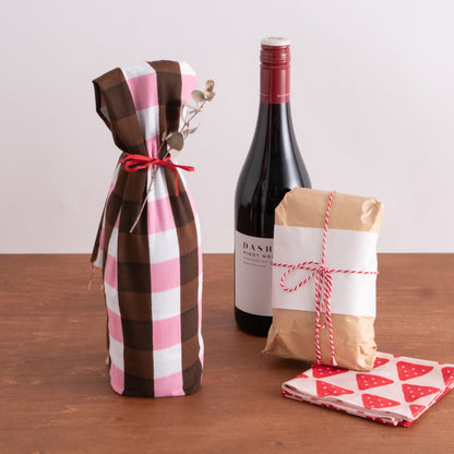 Benkei Stripe−Strawberry Chocolate TENUGUI