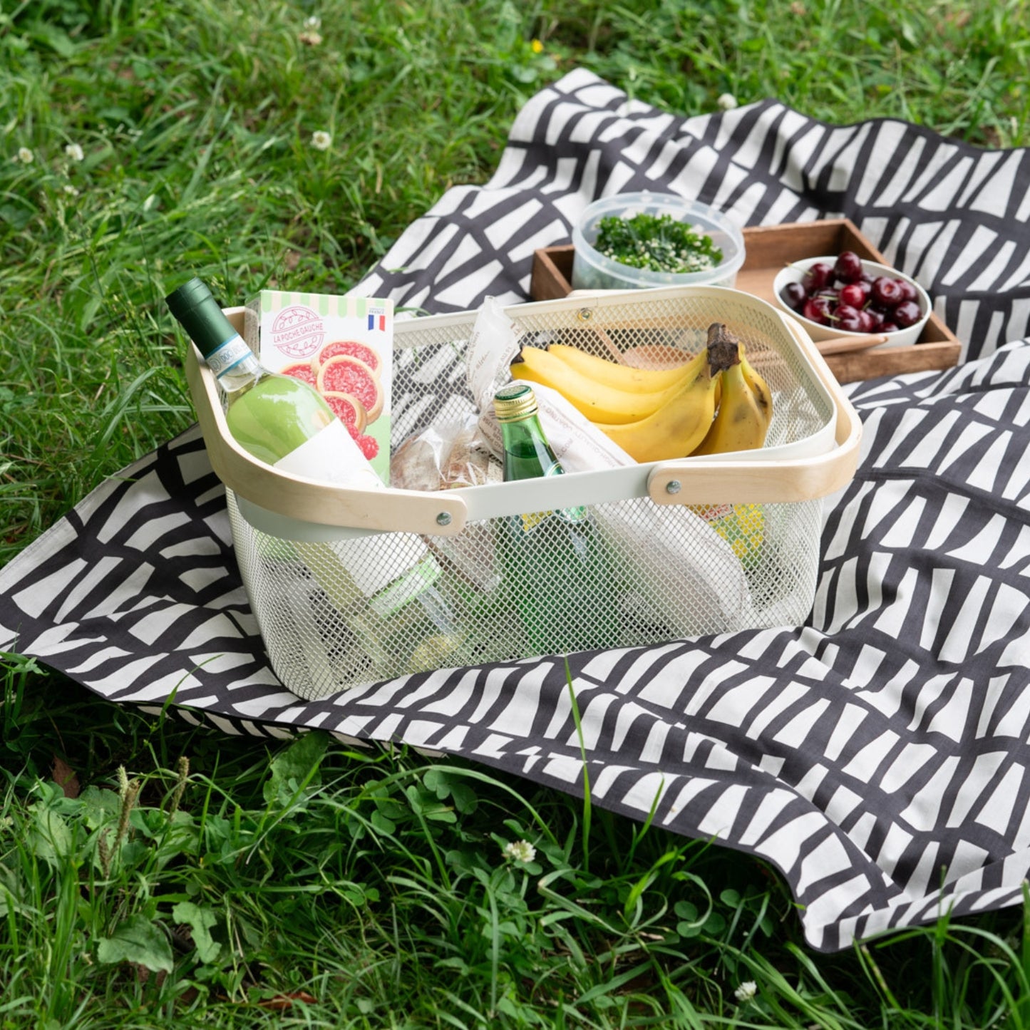 Mountain Ink Black FUROSHIKI (Cotton Wrapping Cloth) Large