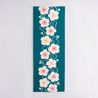 Sunshine and Shadow Ume Blossoms TENUGUI