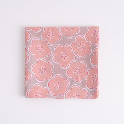 Cotton Wrapping Cloth (FUROSHIKI) FUWARI Large BAIKA-MON Plum Flowers