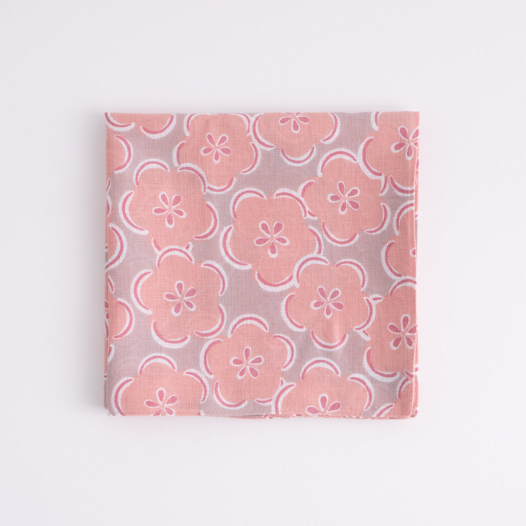 Cotton Wrapping Cloth (FUROSHIKI) FUWARI Large BAIKA-MON Plum Flowers