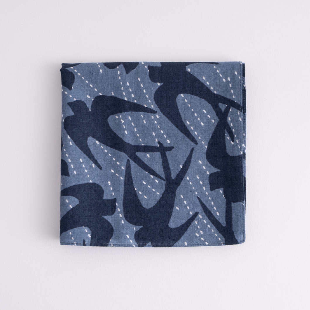 Cotton Wrapping Cloth (FUROSHIKI) FUWARI Large TSUBAME Swallows