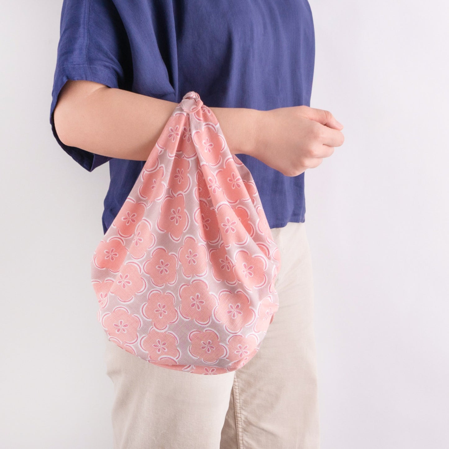 Plum Flowers Cotton Wrapping Cloth (FUROSHIKI) FUWARI Medium